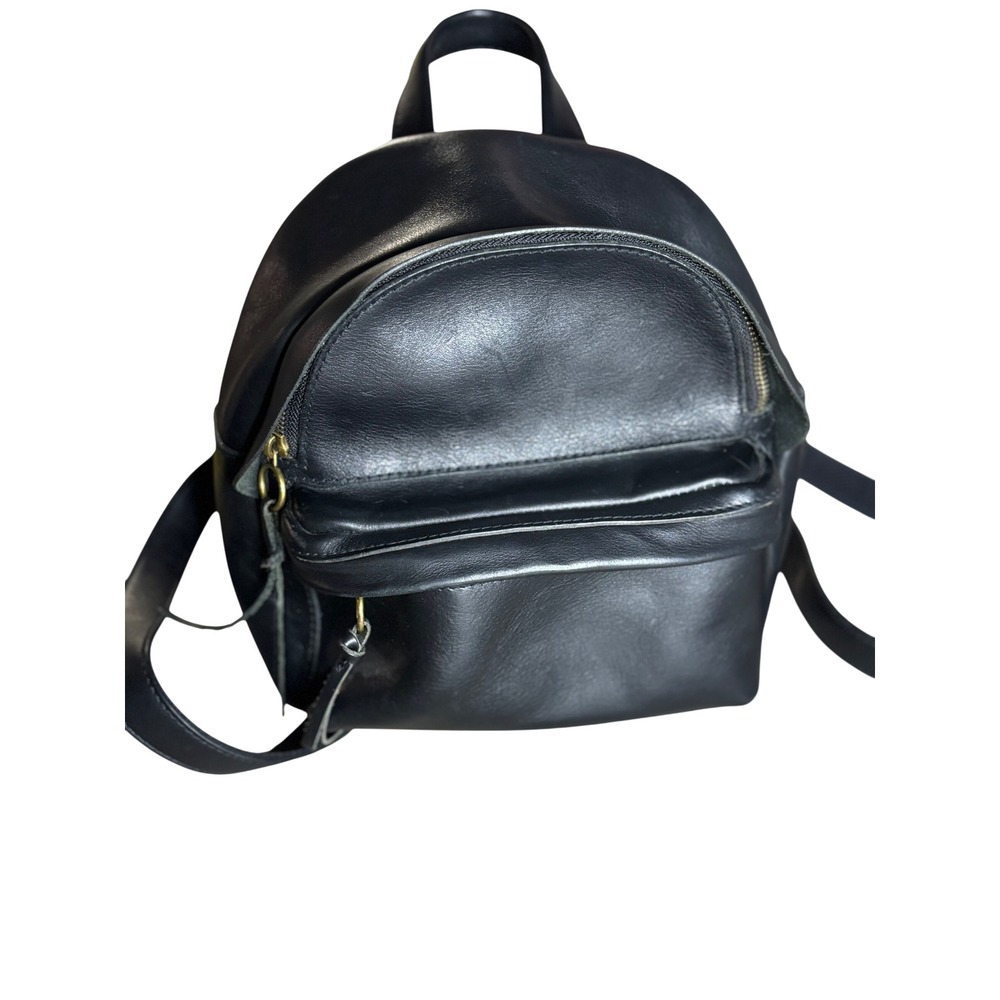 Madewell Black Leather Mini Backpack